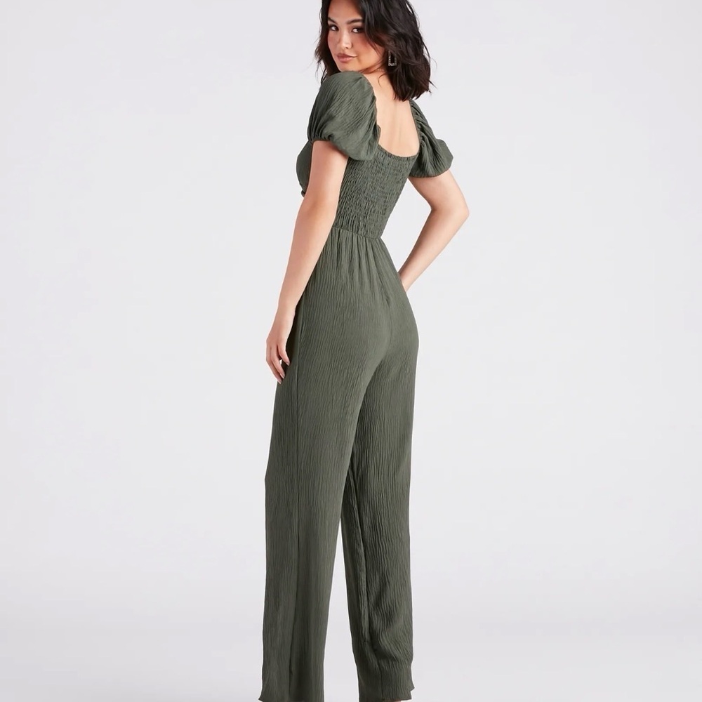 Chic Olive Jumpsuit for Women